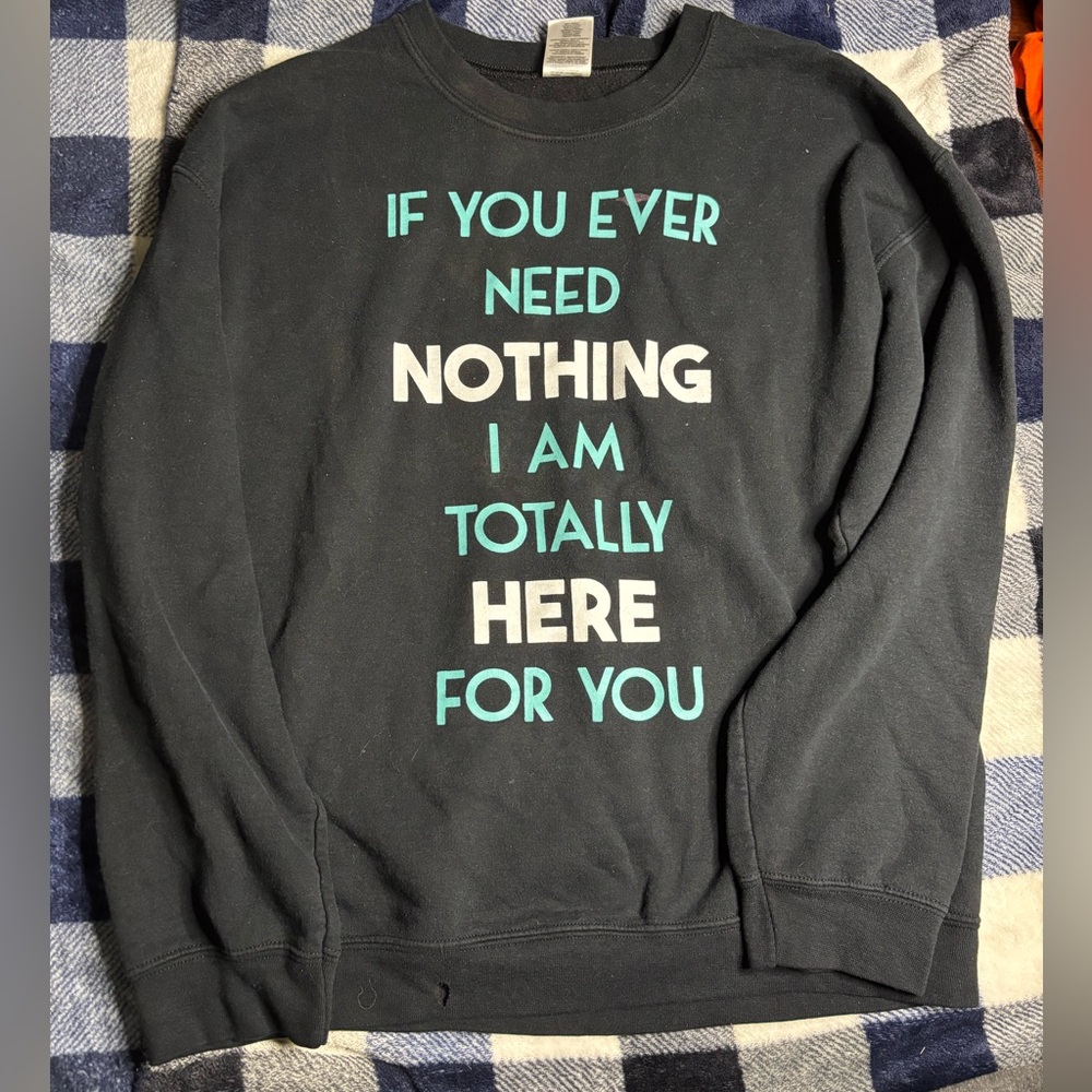 Gildan Black Crewneck Sweater with Graphic Design